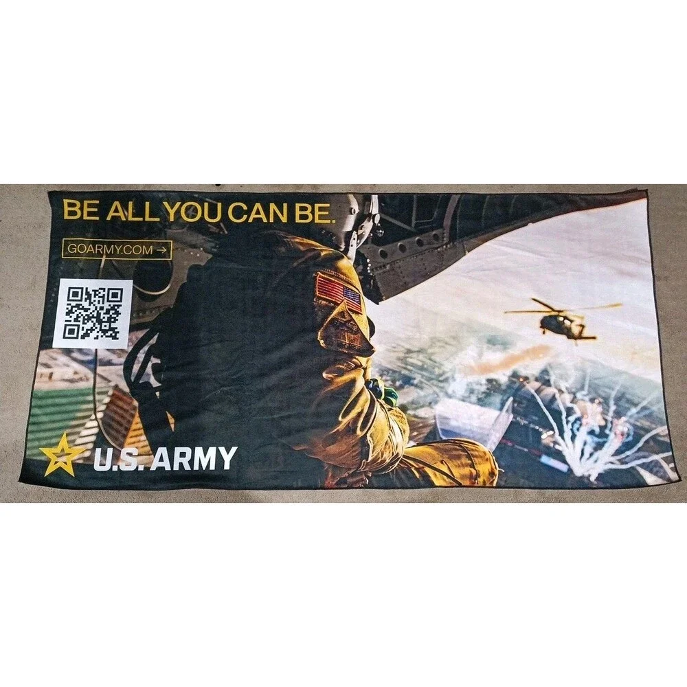Be All Your Can Be Army Throw Blanket Tapestry Towel 70x34 New No Tags